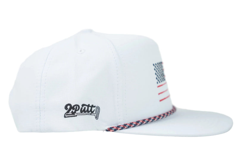 Load image into Gallery viewer, American Golf Flag Rope Hat Side View