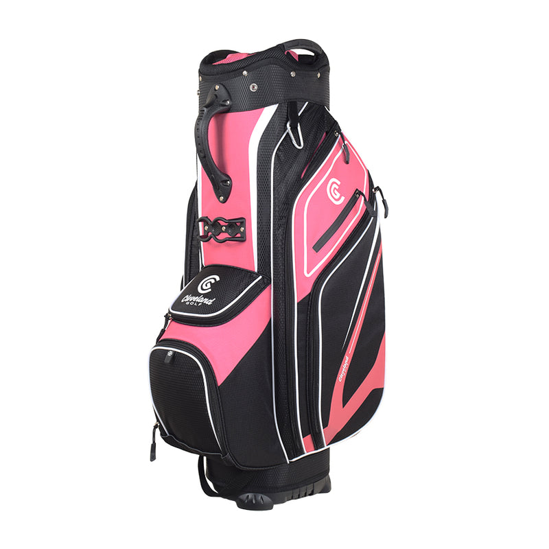 Load image into Gallery viewer, Cleveland Golf Lightweight Womens Golf Cart Bag Pink Black
