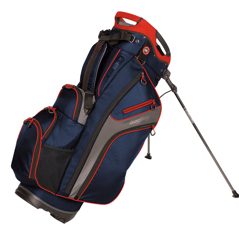Load image into Gallery viewer, BagBoy Chiller Hybrid Golf Stand Bag Navy/Charcoal/Red
