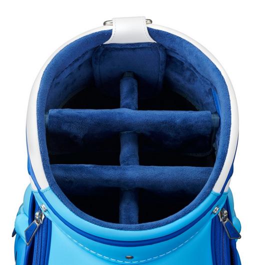 Load image into Gallery viewer, Mizuno Tour Staff Golf Cart Bag - Blue/White