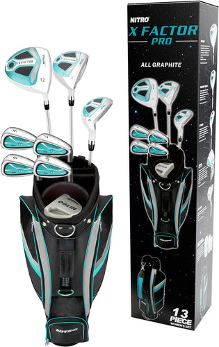 Nitro Golf X Factor Complete Womens Golf Club Set Blue
