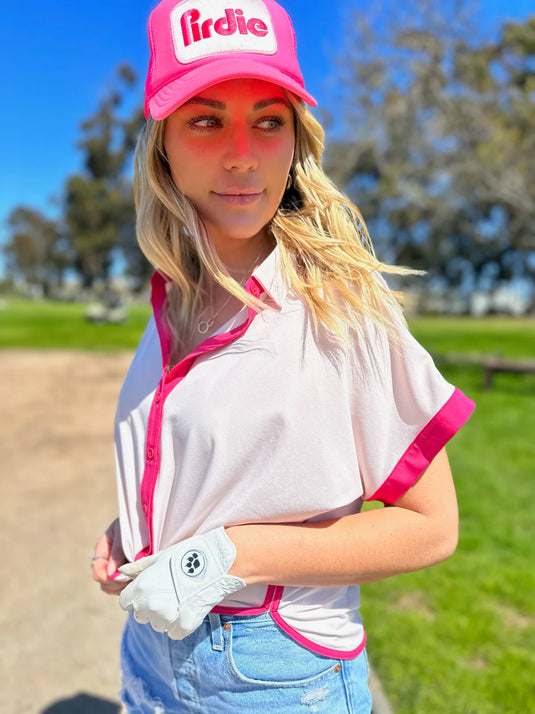 Pirdie Caddy Camp Womens Golf Shirt