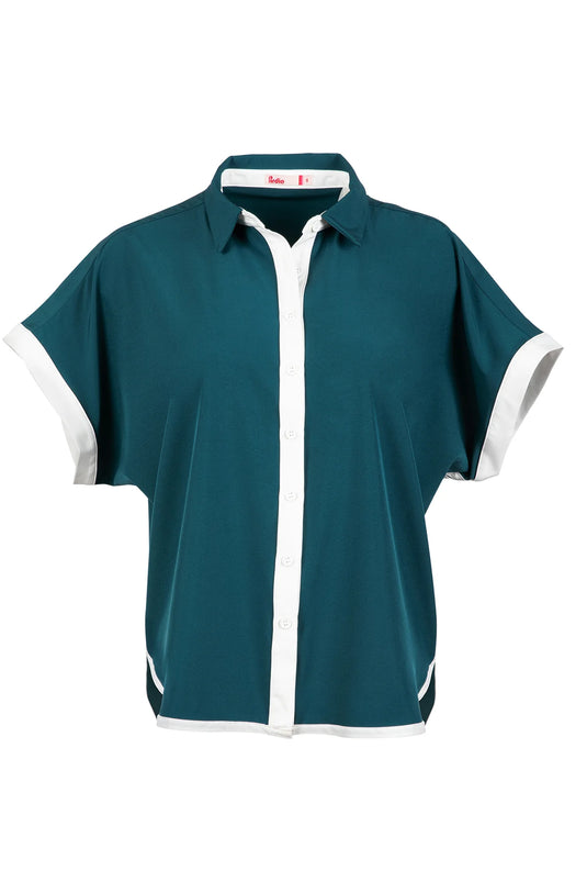 Pirdie Caddy Camp Womens Golf Shirt Olive