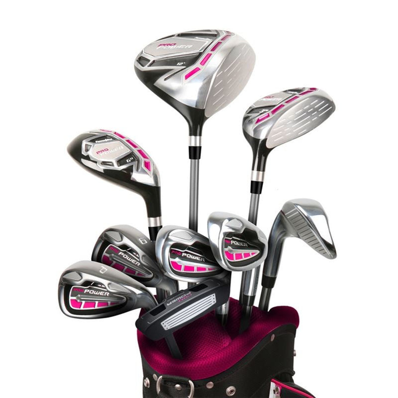 Load image into Gallery viewer, PowerBilt Pro Power Womens Complete Golf Set Pink
