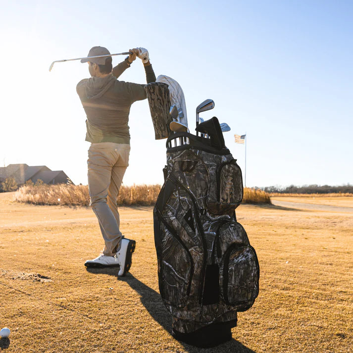 Load image into Gallery viewer, Sunday Golf Big Rig Cart Bag Mossy Oak Country DNA Camo (Bag Height 36")