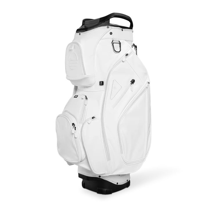 Load image into Gallery viewer, Sunday Golf Big Rig Cart Bag White Leather (Bag Height 36")