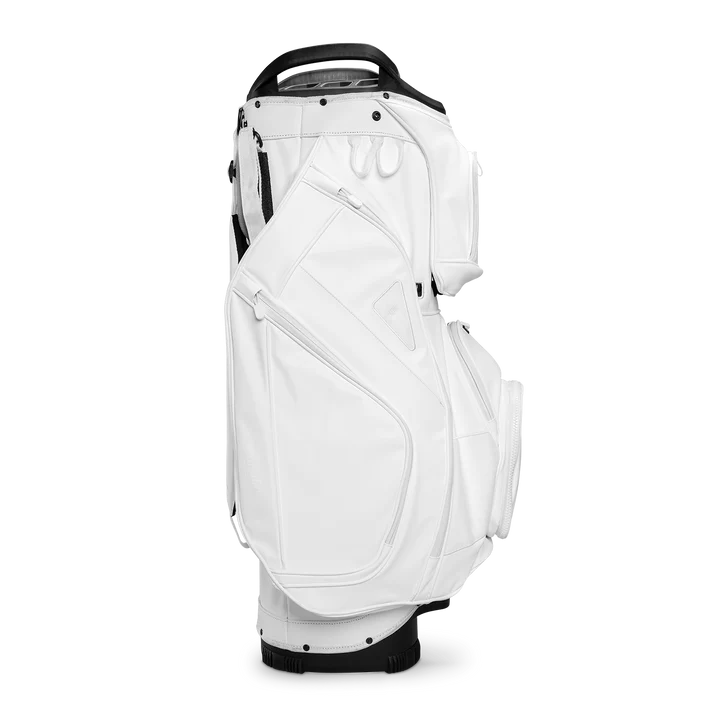 Load image into Gallery viewer, Sunday Golf Big Rig Cart Bag White Leather (Bag Height 36")