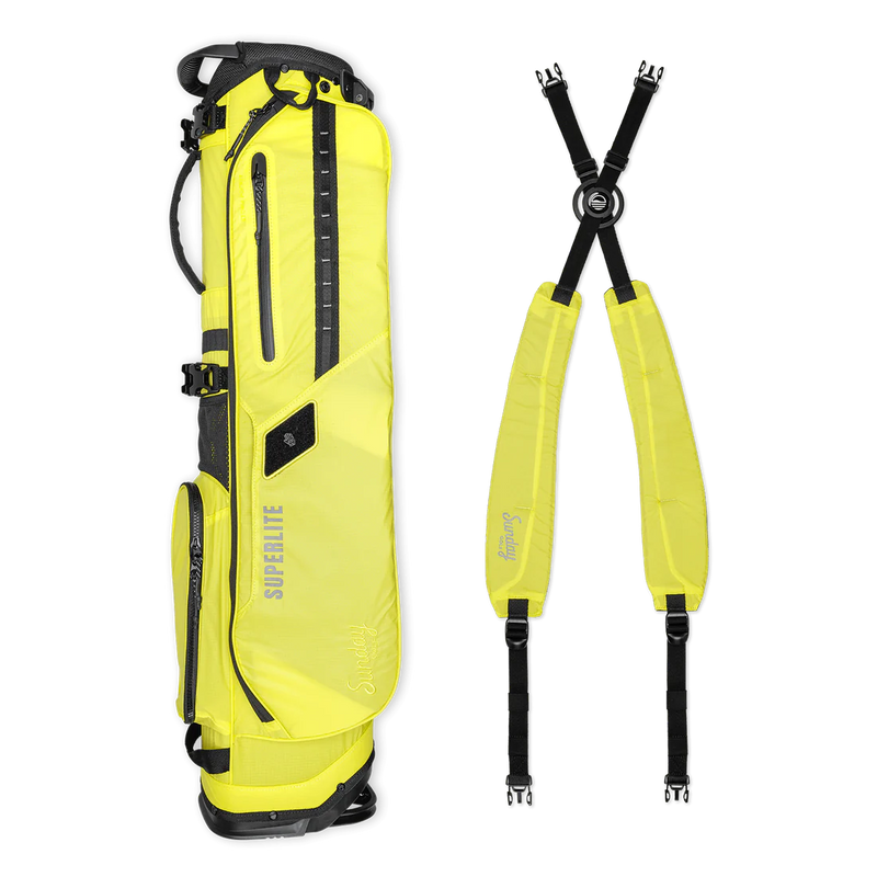 Load image into Gallery viewer, Sunday Golf El Camino Golf Stand Bag Neon Yellow Bag Height 34")