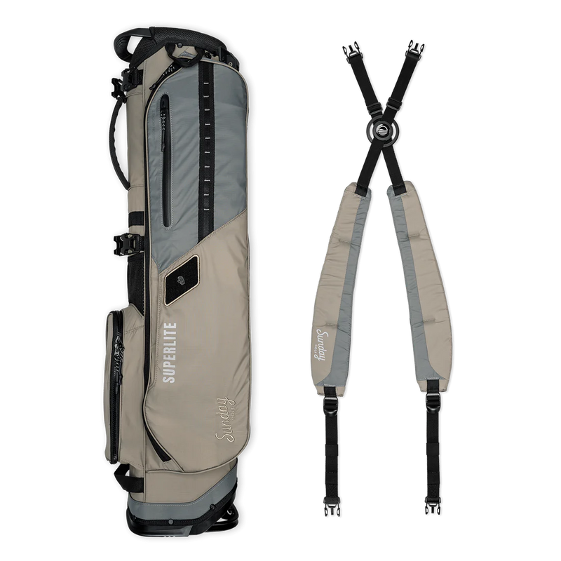 Load image into Gallery viewer, Sunday Golf El Camino Golf Stand Bag Tan-Black Bag Height 34"