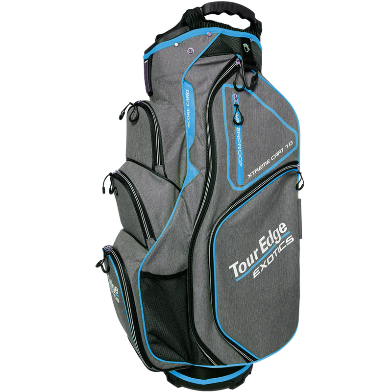 Load image into Gallery viewer, Tour Edge Exotics Xtreme 7.0 Womens Golf Cart Bag Blue Grey
