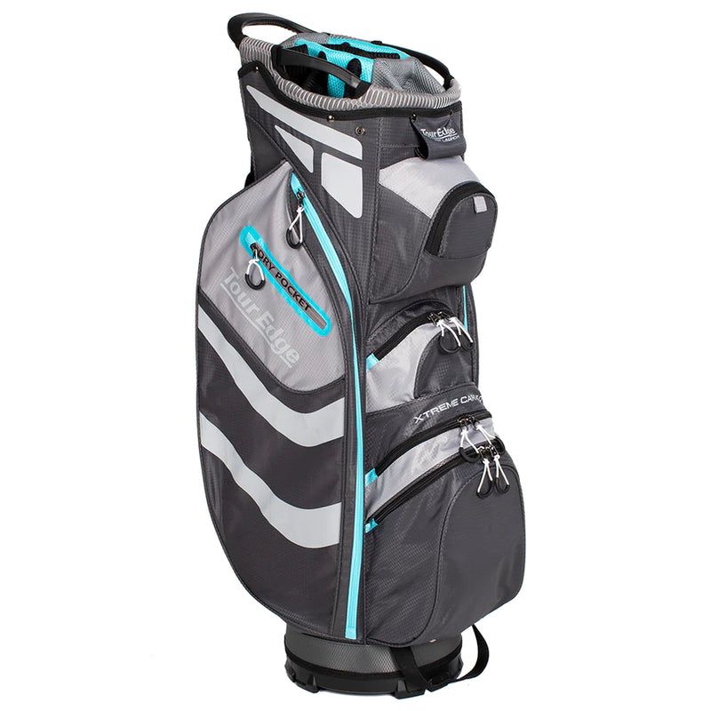 Load image into Gallery viewer, Tour Edge Hot Launch Extreme 5.0 Womens Golf Cart Bag Blue Silver
