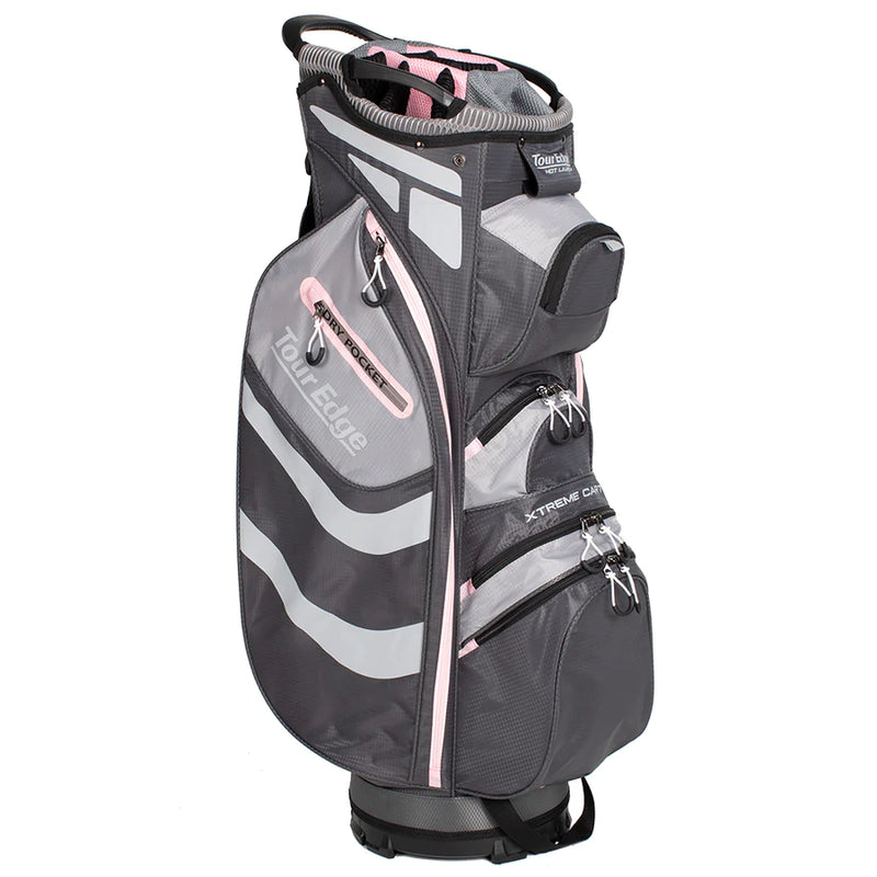 Load image into Gallery viewer, Tour Edge Hot Launch Extreme 5.0 Womens Golf Cart Bag Pink Silver
