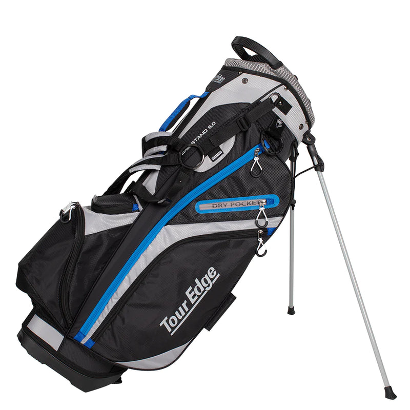 Load image into Gallery viewer, Tour Edge Hot Launch Extreme 5.0 Golf Stand Bag Black Blue
