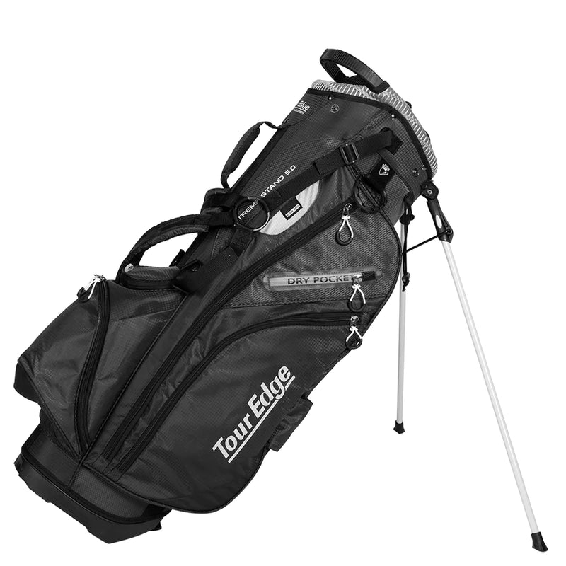 Load image into Gallery viewer, Tour Edge Hot Launch Extreme 5.0 Golf Stand Bag Black White
