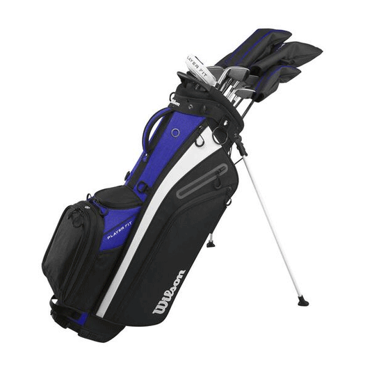 Wilson Player Fit Mens Complete Golf Set Blue- Stand Bag 