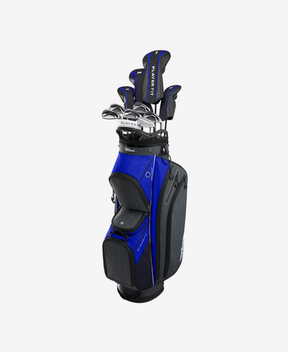 Wilson Player Fit Mens Complete Golf Set Blue - Cart Bag