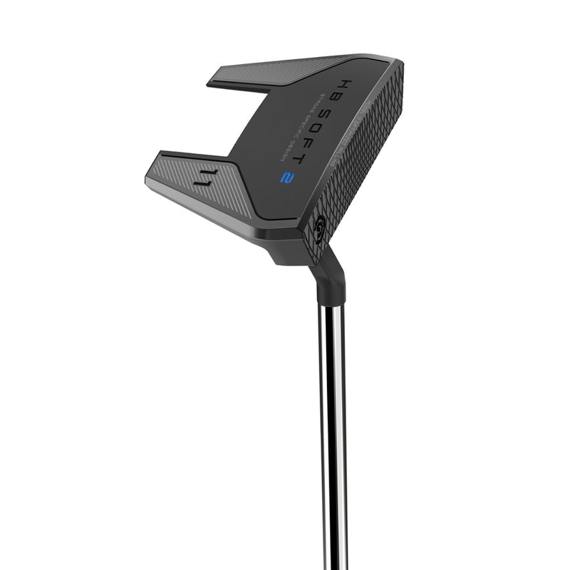 Load image into Gallery viewer, Cleveland Huntington Beach HB Soft 2 Black Putter Model 11s Winged Mallet for Slight Arc Stroke Types | New for 2025 | Bottom View
