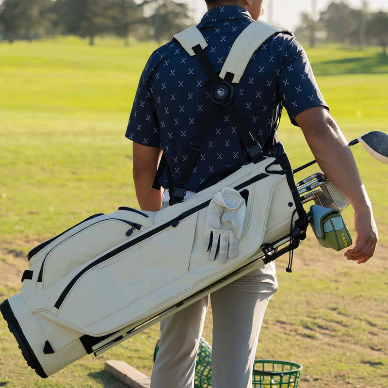 Load image into Gallery viewer, Sunday Golf Ryder 23 Golf Stand Bag S-Class Cream Leather (Bag Height 35&quot;)
