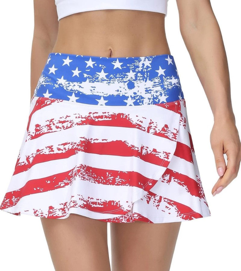 Load image into Gallery viewer, American Flag Golf Skirt
