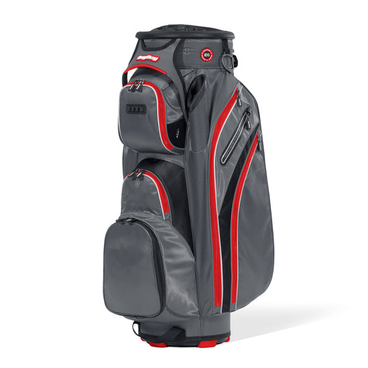 BagBoy Revolver XP Golf Cart Bag Charcoal/Black/Red