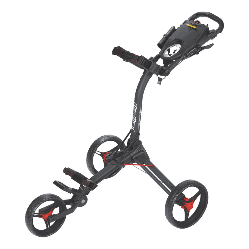 Load image into Gallery viewer, BagBoy Compact 3 Golf Push Cart Matte Black/Red
