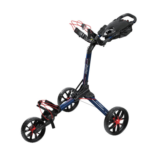 BagBoy Nitron Auto-Open Golf Push Cart Navy/Red