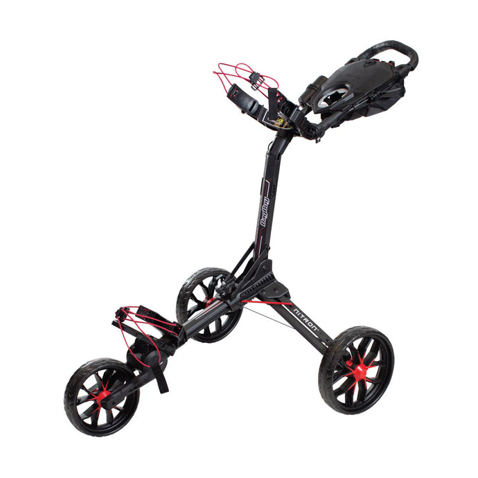 BagBoy Nitron Auto-Open Golf Push Cart Black/Red