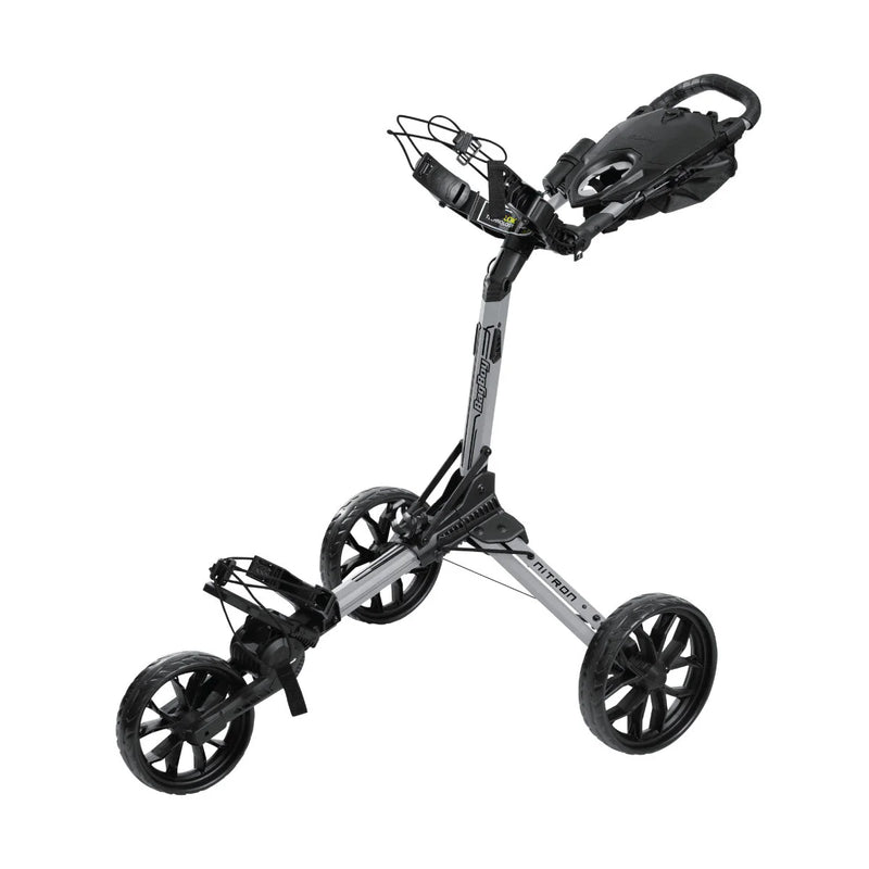 Load image into Gallery viewer, BagBoy Nitron Auto-Open Golf Push Cart Battleship Silver/Black
