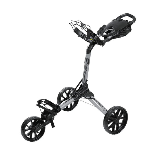 BagBoy Nitron Auto-Open Golf Push Cart Battleship Silver/Black