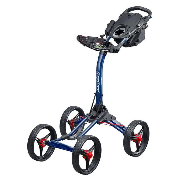 BagBoy Quad XL Golf Push Cart Navy/Red