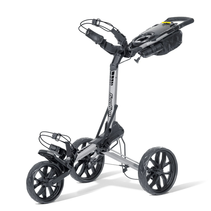 Load image into Gallery viewer, BagBoy Nitron Slimfold Auto-Open Golf Push Cart Silver/Black
