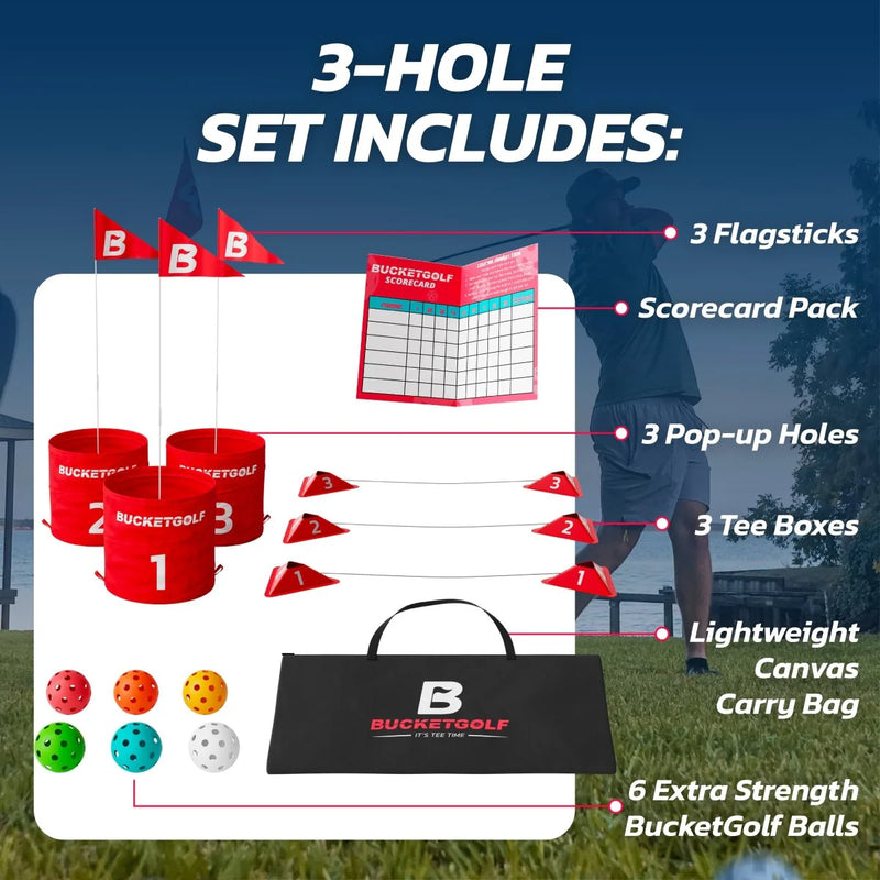 Load image into Gallery viewer, BucketGolf 3 Hole Course Game
