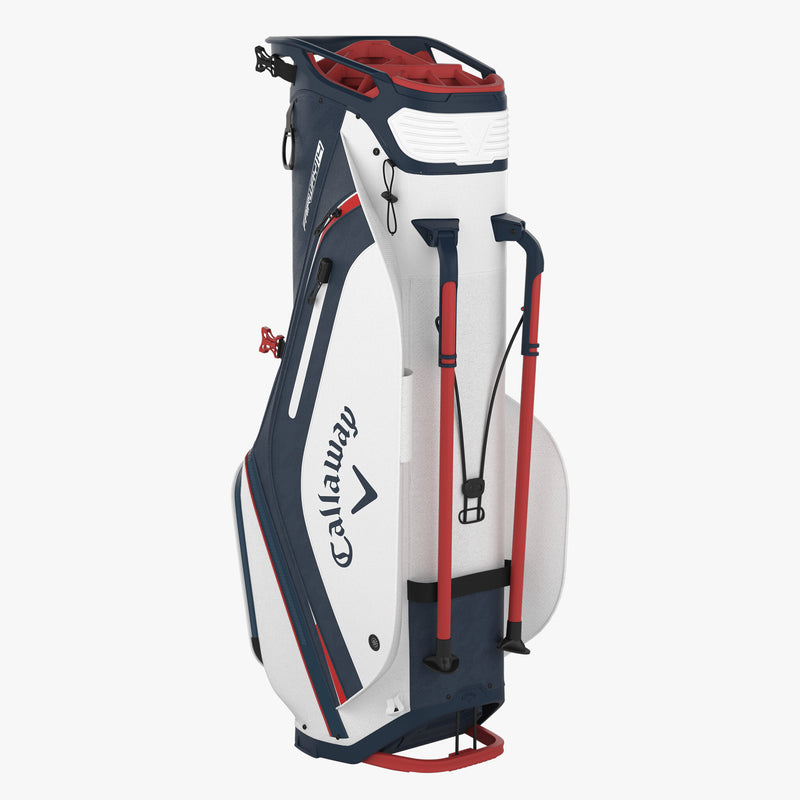 Load image into Gallery viewer, Callaway Fairway 14 Stand Bag Navy Hounds/White/Red
