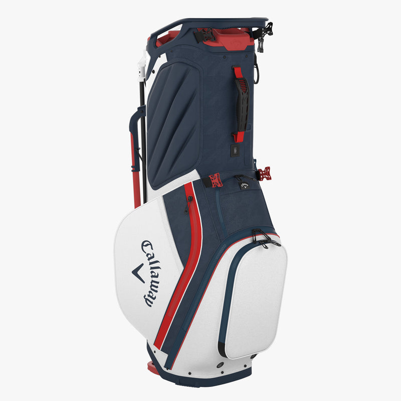 Load image into Gallery viewer, Callaway Fairway 14 Stand Bag Navy Hounds/White/Red
