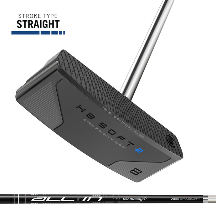 Cleveland Huntington Beach HB Soft 2 Black Model 8c Putter | New for 2025 | Blade Style for Straight Strokes