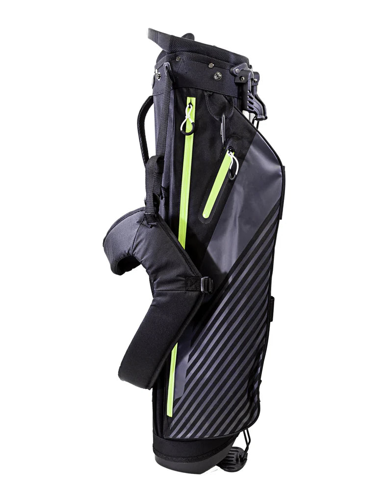 Load image into Gallery viewer, Club Champ Tracker Series Golf Stand Bag Black Upright
