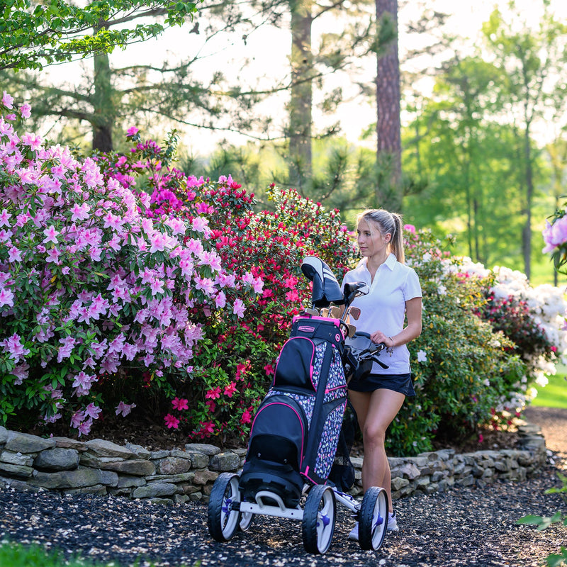 Load image into Gallery viewer, Datrek DG Lite II Womens Golf Cart Bag Charcoal/Lavender/White Dots
