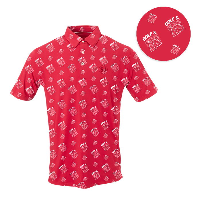 SwingJuice Golf and Pizza Mens Performance Polo