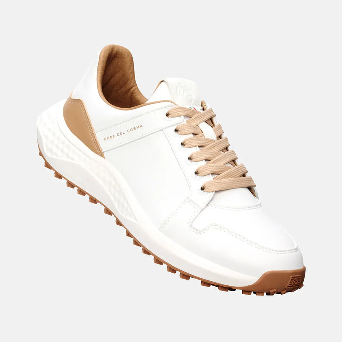Duca Del Cosma Licata Spikeless Womens Golf Shoes - White/Latte