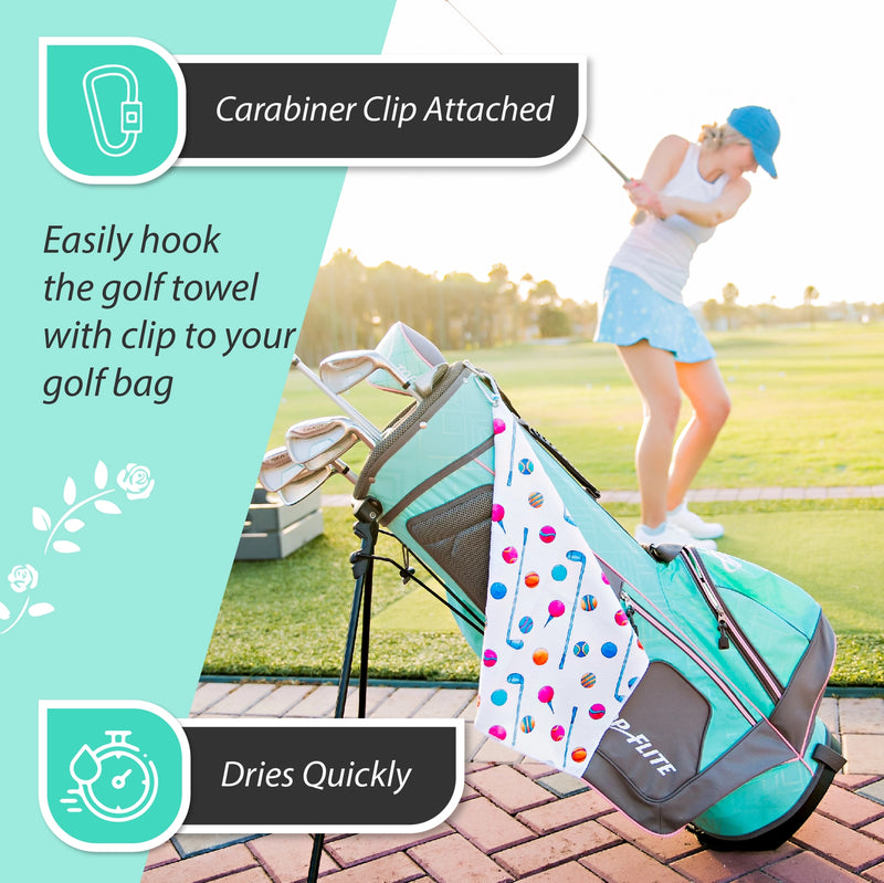 Load image into Gallery viewer, Pebble Beach Golf Towel with Carabiner
