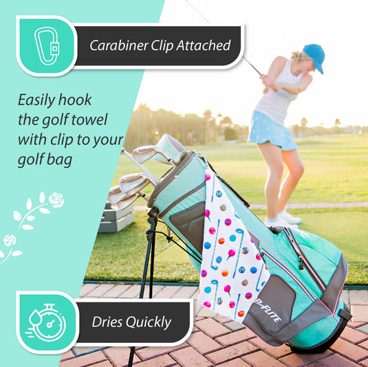 Pebble Beach Golf Towel with Carabiner