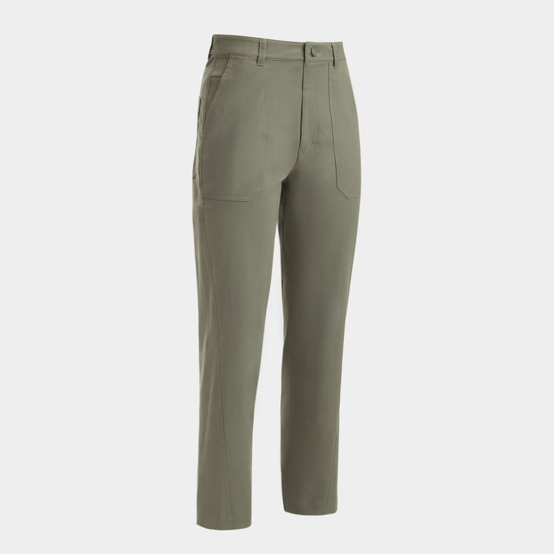 Load image into Gallery viewer, G/Fore Italian Cotton Twill High Raise Straight Womens Tapered Pants - Isle
