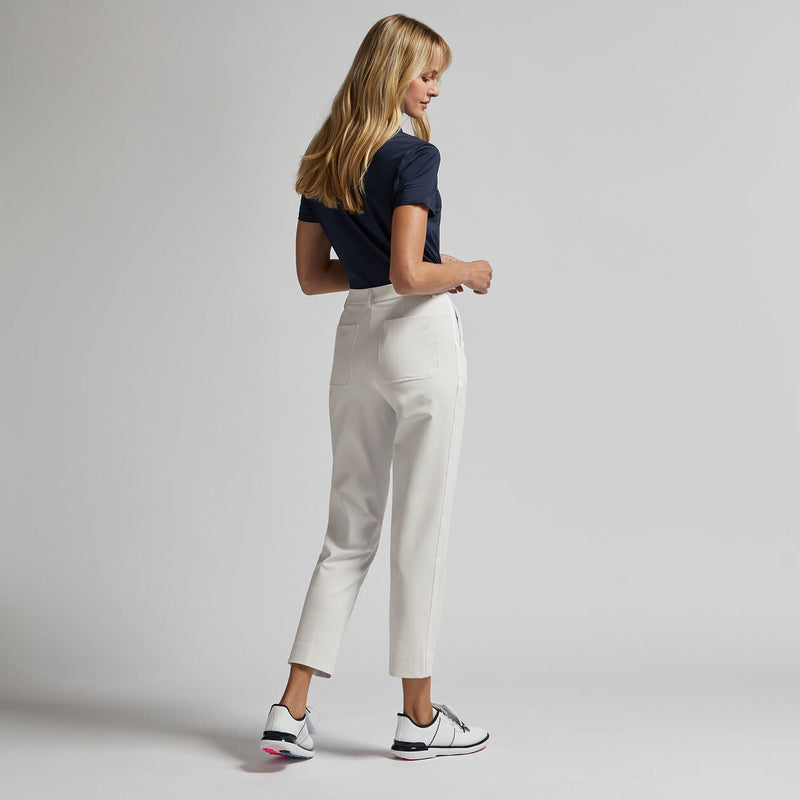 Load image into Gallery viewer, G/Fore Stretch Performance Twill Mid Raise Womens Straight Trouser - Chalk White
