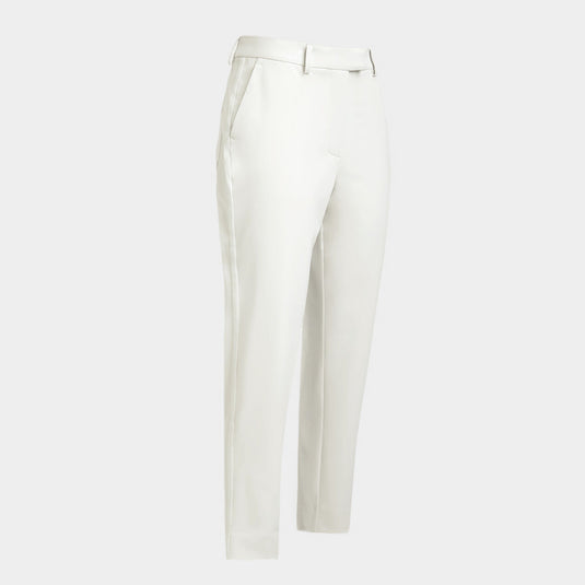 G/Fore Stretch Performance Twill Mid Raise Womens Straight Trouser - Chalk White