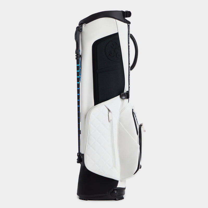 Load image into Gallery viewer, G/FORE Daytona Plus Golf Stand Bag Snow Side View Upright
