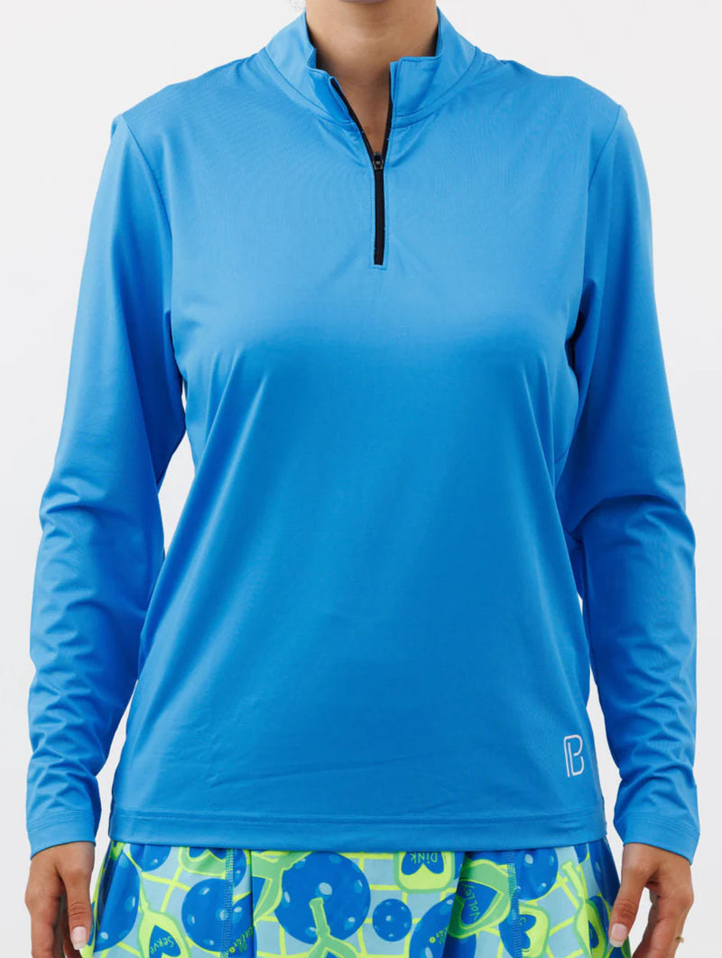 Load image into Gallery viewer, Golf Bella Long Sleeve Womens Golf 1/4 Zip Electric Blue
