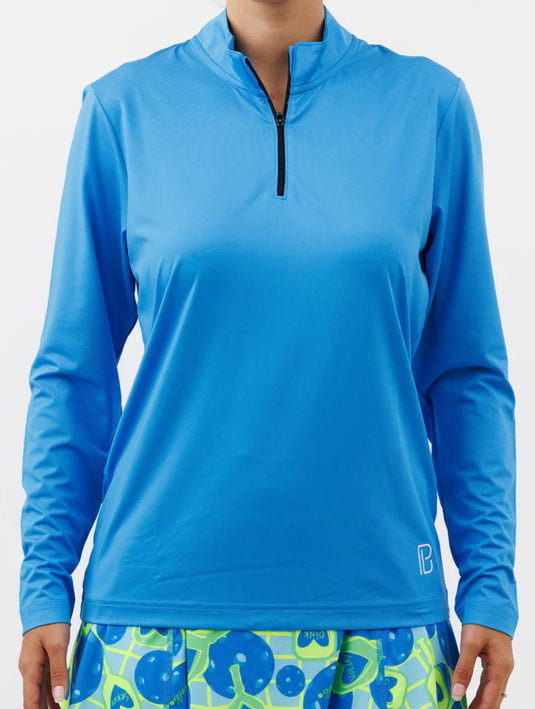 Golf Bella Long Sleeve Womens Golf 1/4 Zip Electric Blue