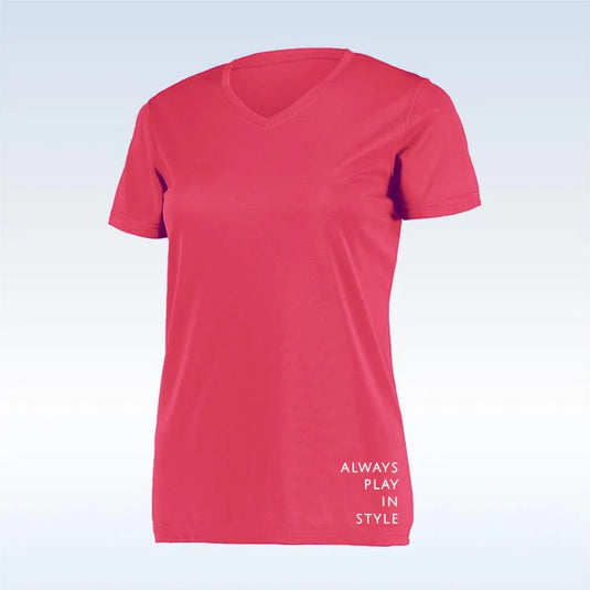 Golf Bella Short Sleeve V-Top Womens Golf Shirt Pink