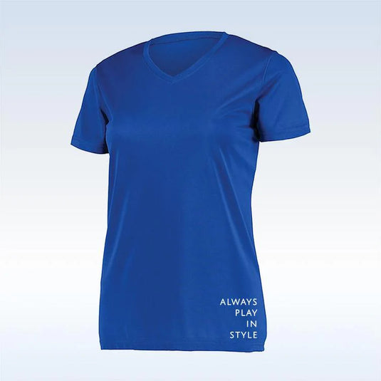 Golf Bella Short Sleeve V-Top Womens Golf Shirt Blue