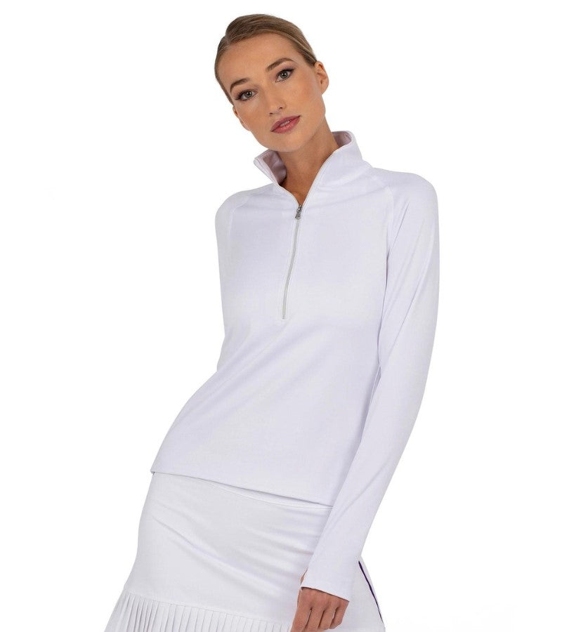 Load image into Gallery viewer, Inphorm Women&#39;s Performance Half Zip White
